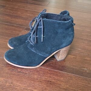 Women's Black Suede Ankle Boots